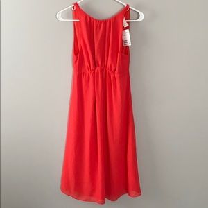 Coral maternity dress